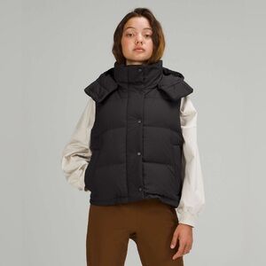 Lululemon Wunder Puff Cropped Vest in Black